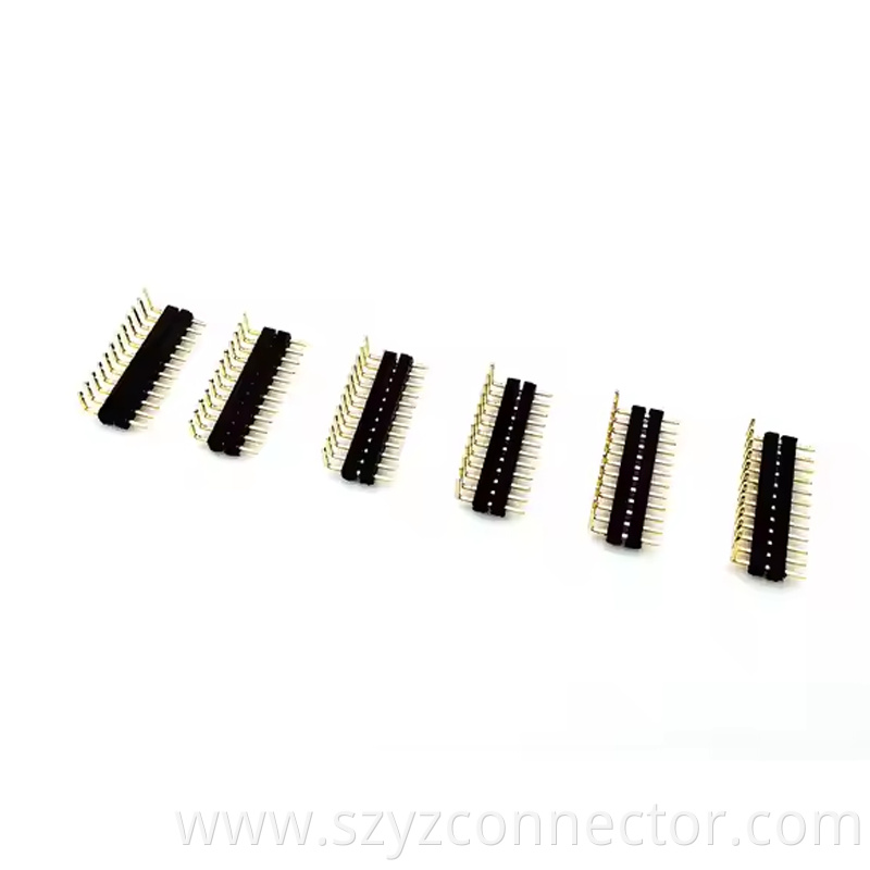 1.0mm Pitch Pin Header Right Angle Double Contact H1.01.5mm 12P-150P (3)